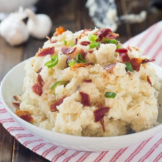 Roasted Garlic and Bacon Mashed Potatoes
