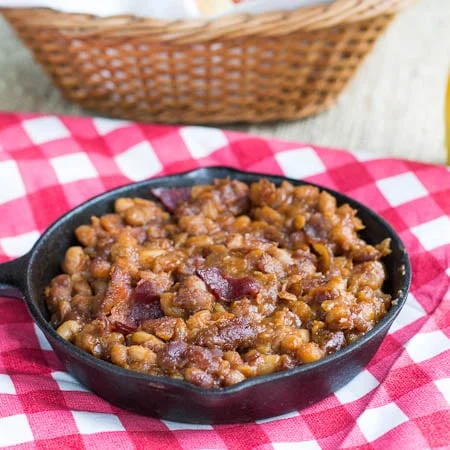 Slow Cooker Bourbon Baked Beans