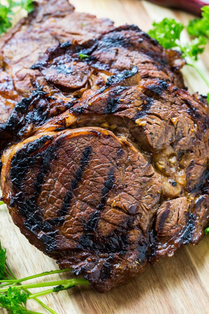 Balsamic Soy Rib-Eye Steaks