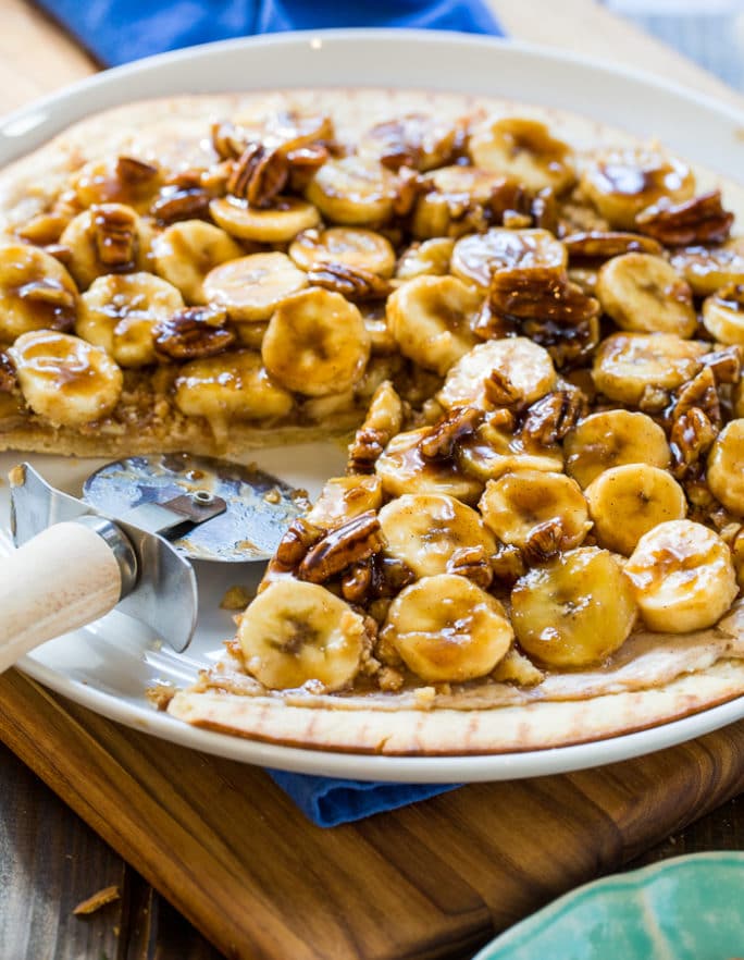 Bananas Foster Dessert Pizza