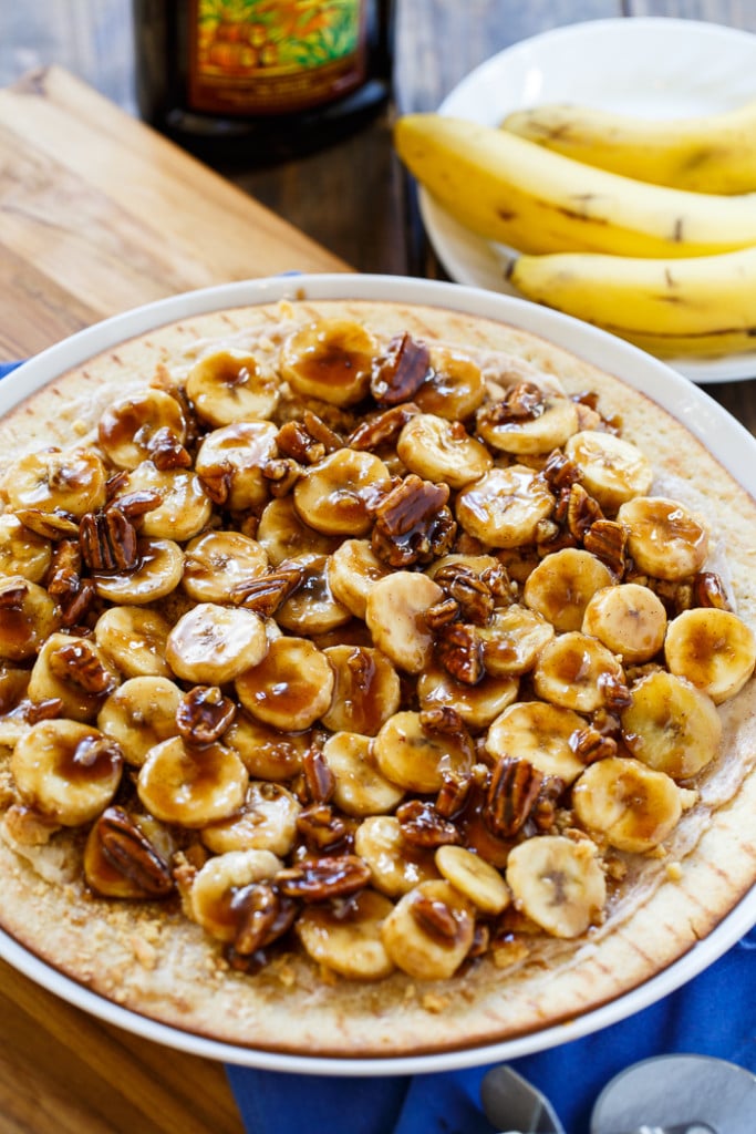 Bananas Foster Dessert Pizza
