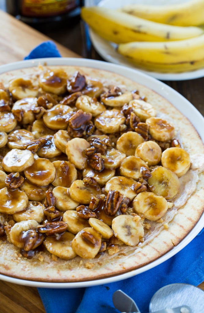 Bananas Foster Dessert Pizza