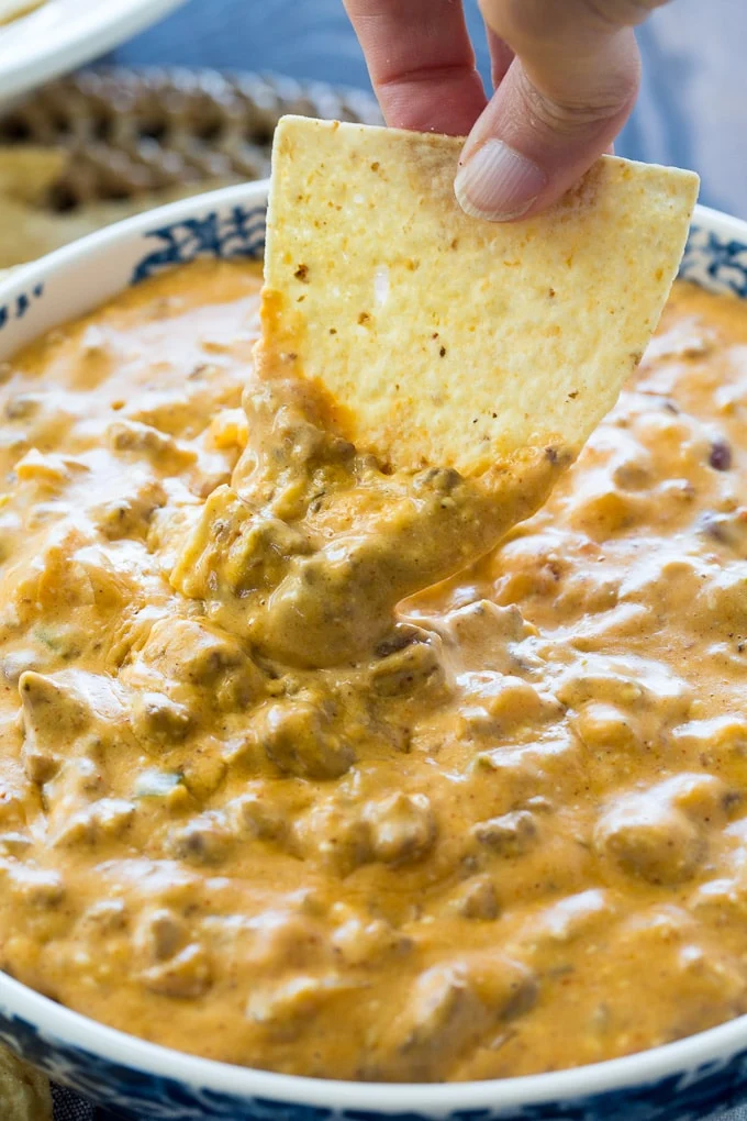 Crock Pot Beef Queso