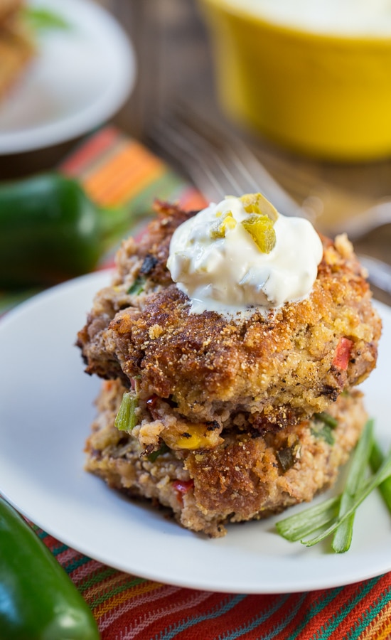 Jalapeno Black-Eyed Pea Cakes #southern #newyears
