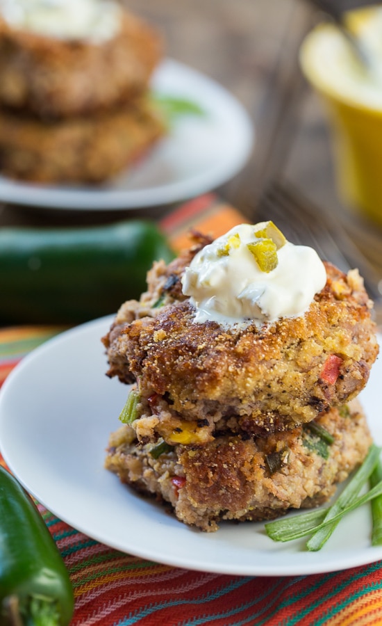 Jalapeno Black-Eyed Pea Cakes #southern #newyears