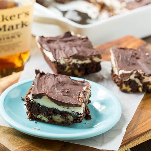 Double Frosted Bourbon Brownies