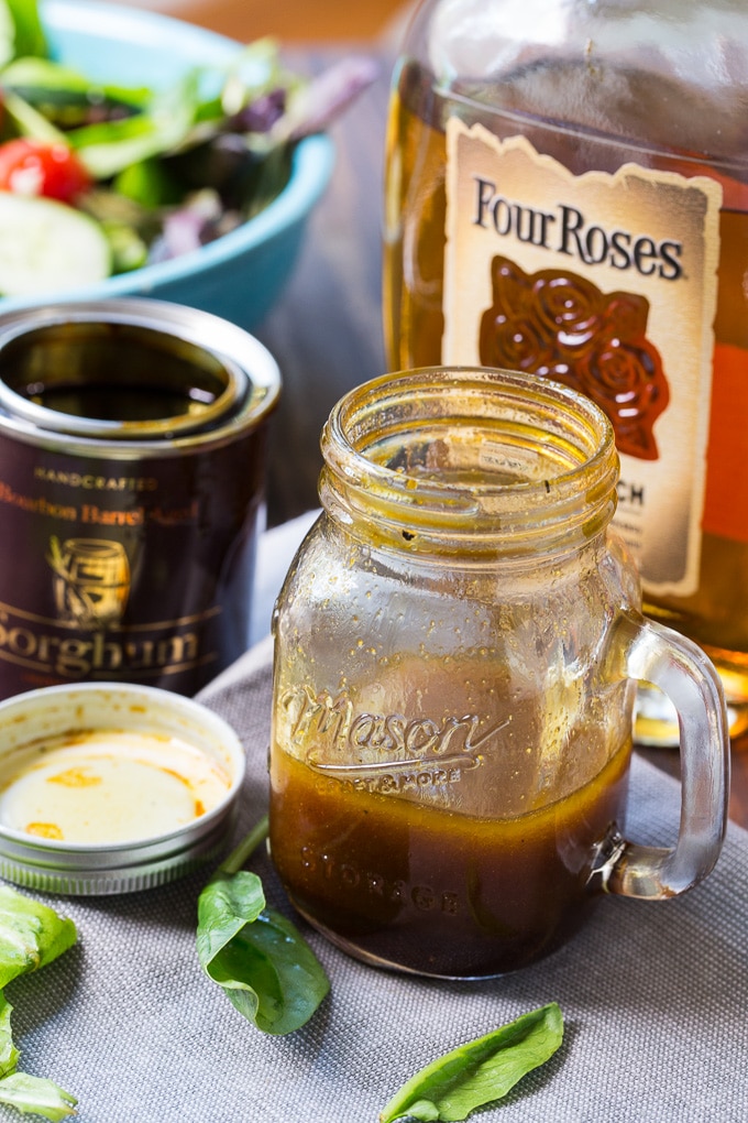 Bourbon Sorghum Vinaigrette made with Four Roses Bourbon