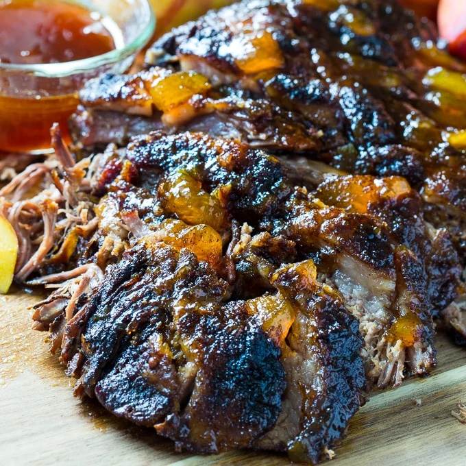 Oven-Roasted Beef Brisket with Bourbon Peach Glaze
