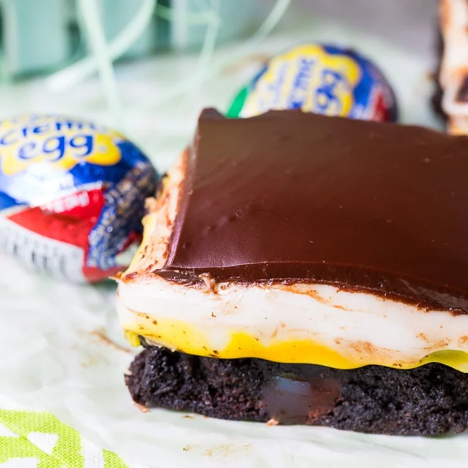 Cadbury Egg Brownies