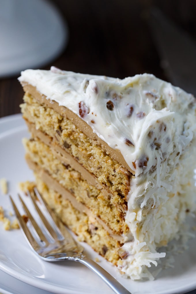 Caramel Italian Cream Cake with 2 kinds of frosting