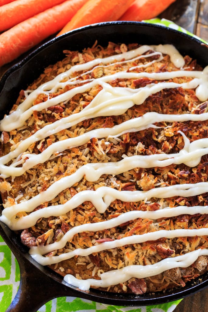 Carrot Coffee Cake with cream cheese glaze