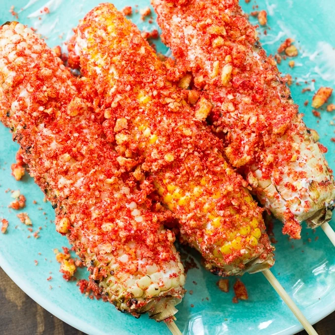 Flamin Hot Cheetos Corn on the Cob