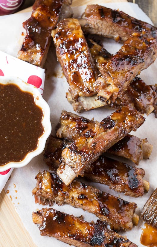 Grilled Spareribs with Cherry Cola Glaze
