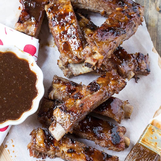 Grilled Spareribs with Cherry Cola Glaze
