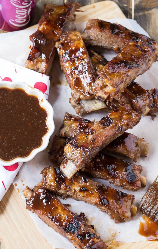 Grilled Spareribs with Cherry Cola Glaze