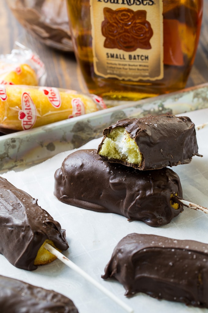 Chocolate Covered Bourbon Soaked Twinkies