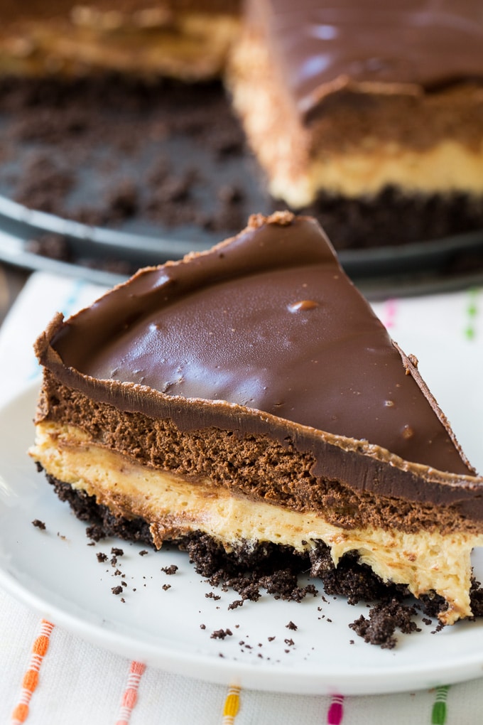 Chocolate and Peanut Butter Mousse Cheesecake