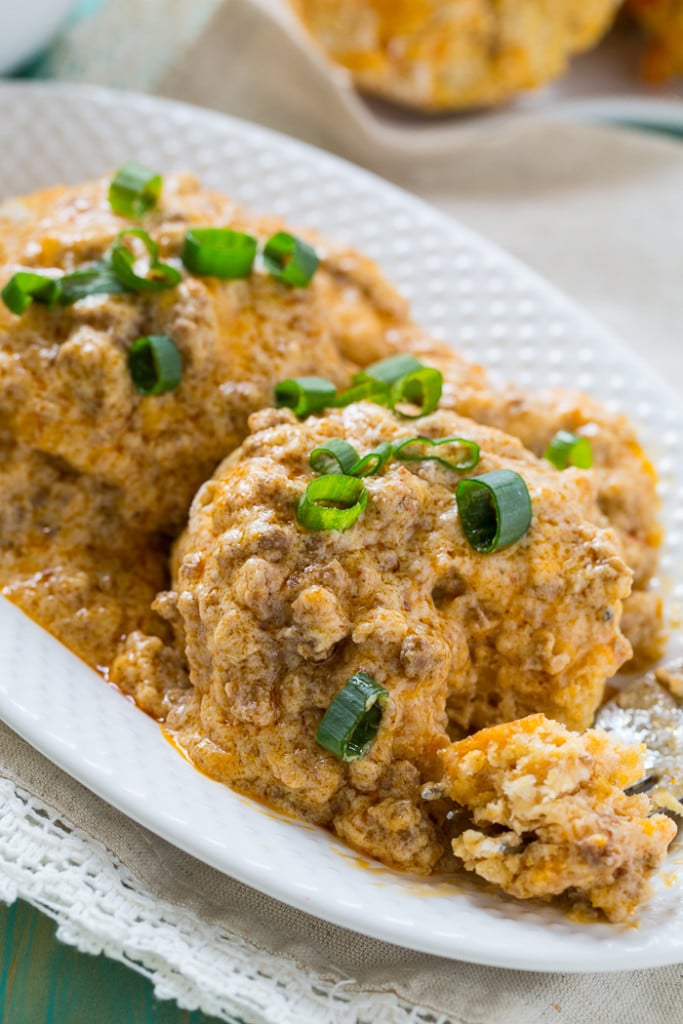 Sweet Potato Biscuits with Chorizo Gravy