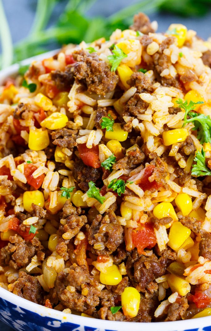 Mexican Chorizo Rice makes a great side for tacos or burritos