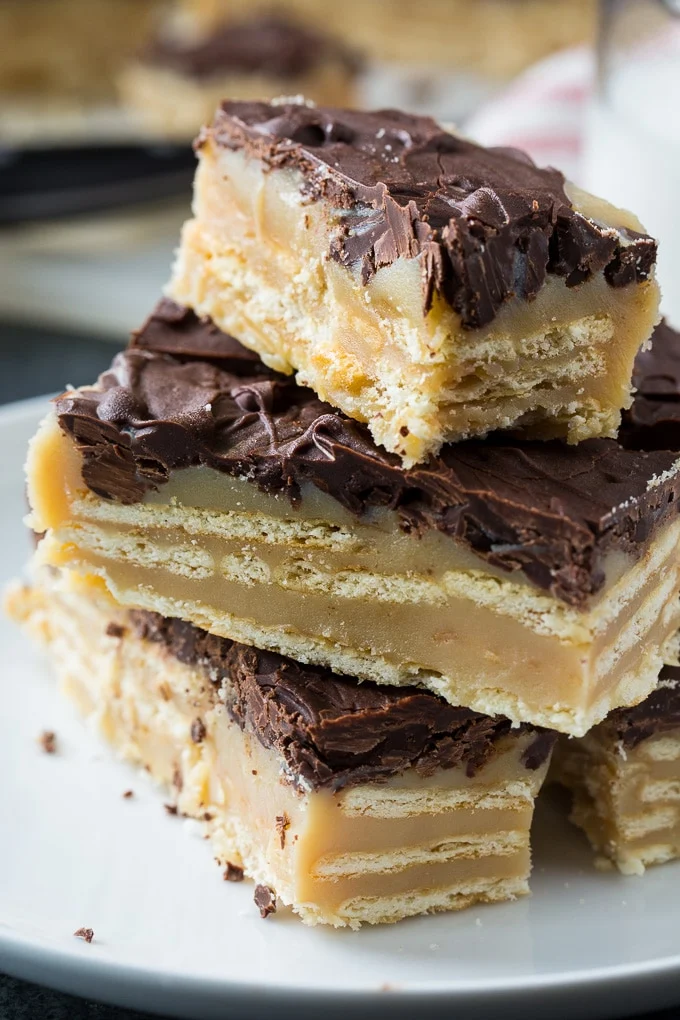 Chocolate Caramel Cracker Candy- an easy no bake dessert