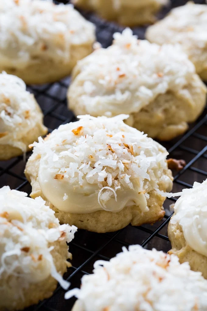 Coconut Clouds- cake-like cookies flavored with coconut