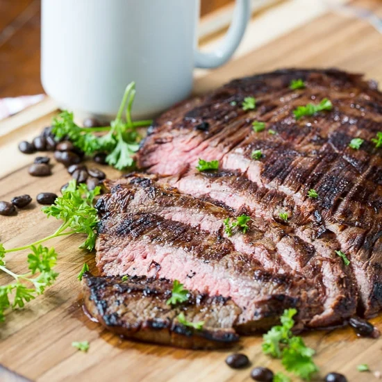 Coffee and Soy Marinated Flank Steak