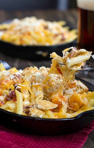 Cajun Mac and Cheese with Crawfish and Andouille Sausage