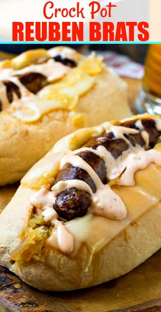 Brat on a bun with Thousand Island dressing.