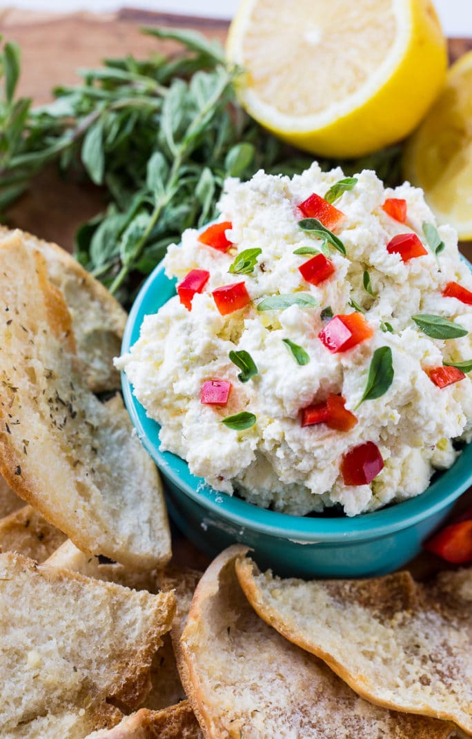 Creamy Feta Spread makes a delicious appetizer..
