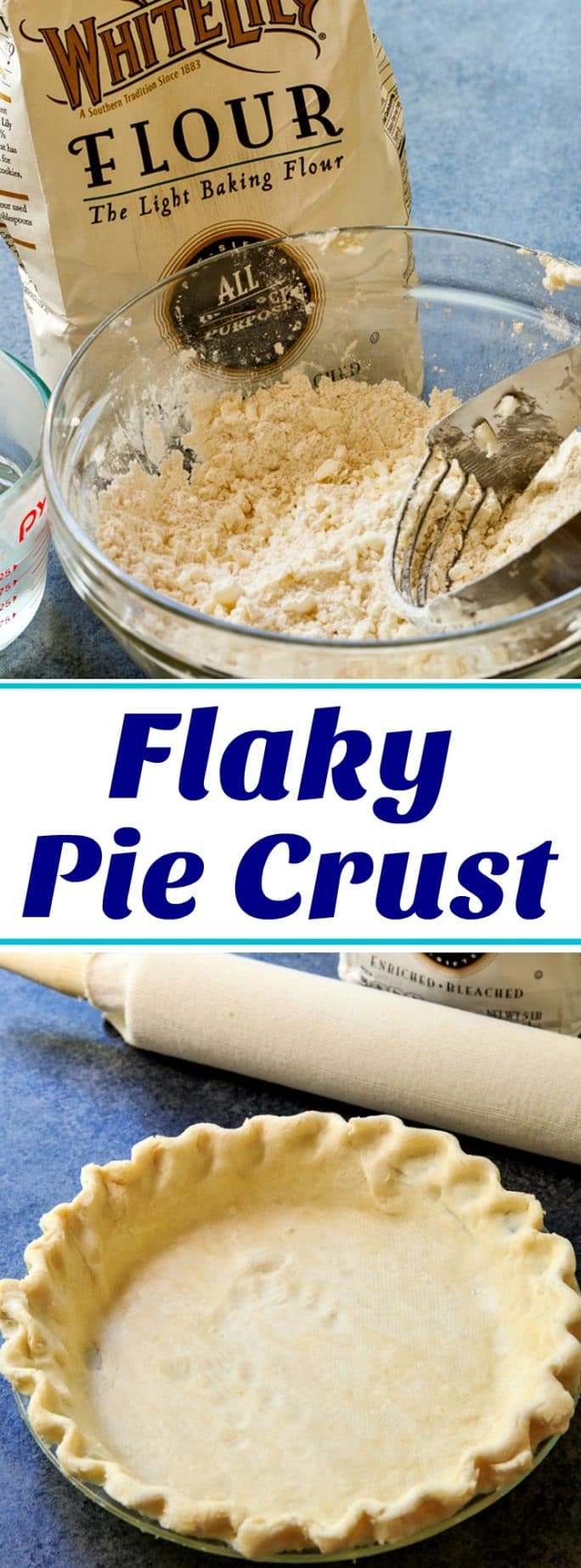 Homemade Flaky Pie Crust that's totally easy to make.