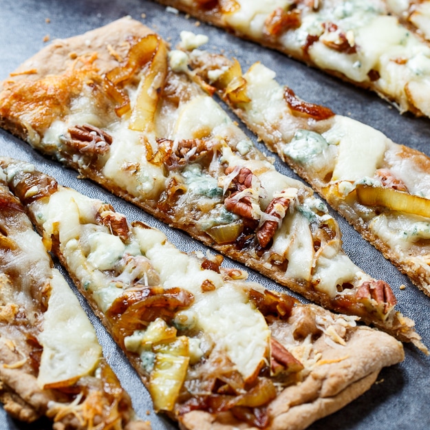 Cheesy Caramelized Onion Flatbreads