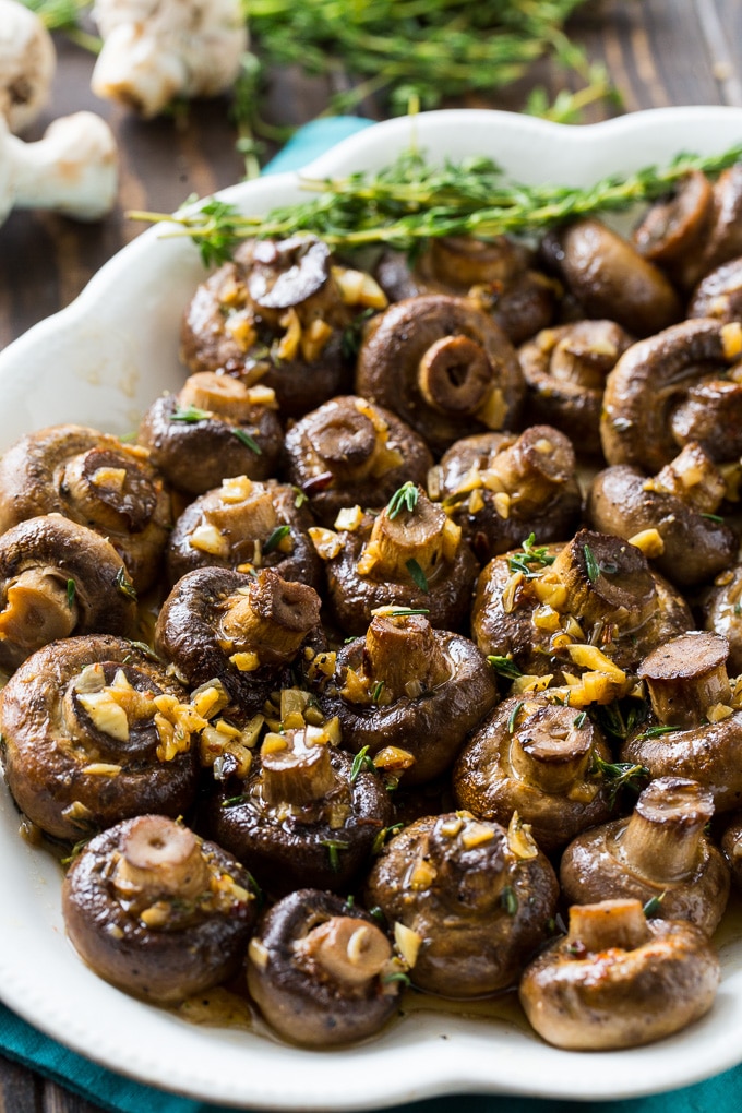 mushrooms roasted in garlic butter