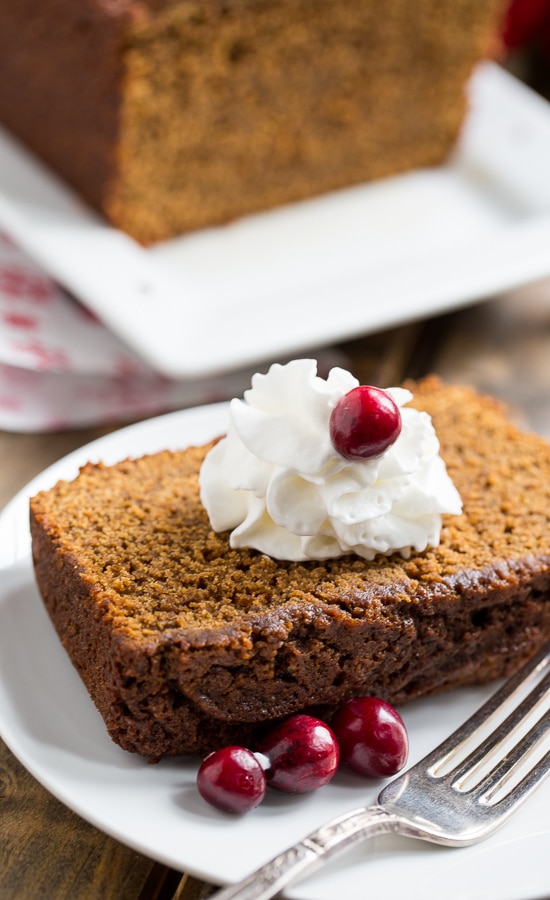 Sweet and Spicy Gingerbread. Some black pepper and other spices really give this gingerbread some kick.