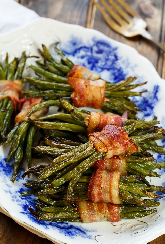 Green Bean Bundles wrapped in bacon.