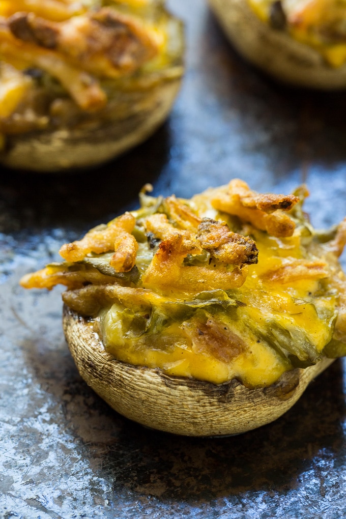 Green Bean Casserole Stuffed Mushrooms