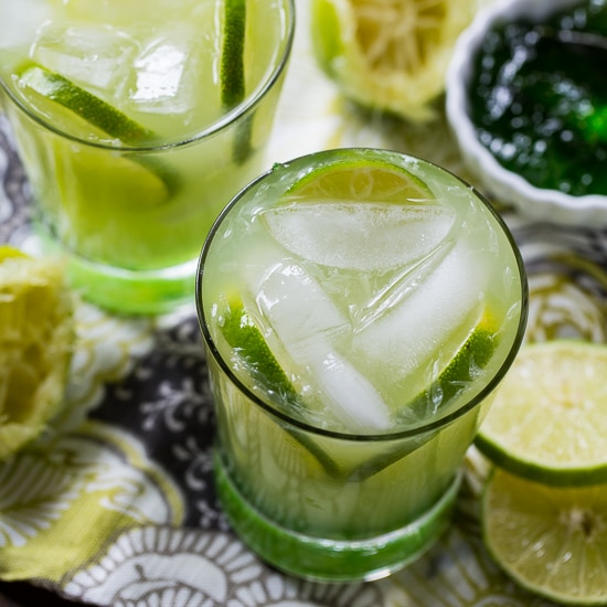 Pepper Jelly Margarita - a southern-style Margarita made with green pepper jelly.
