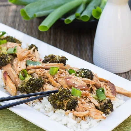 Crockpot Honey Soy Chicken with Broccoli
