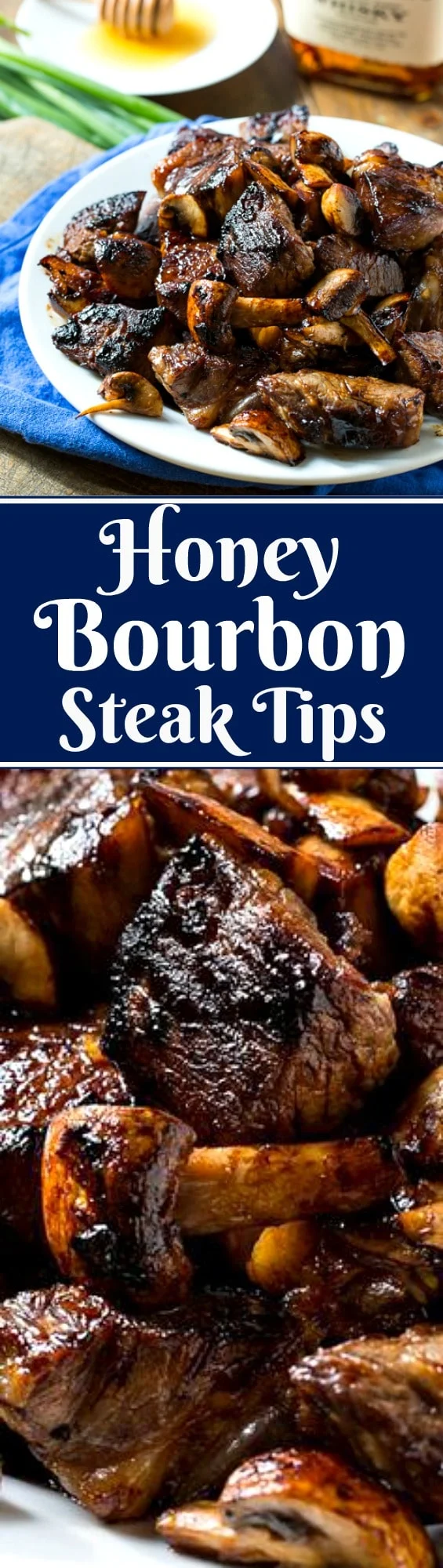 Honey Bourbon Steak Tips