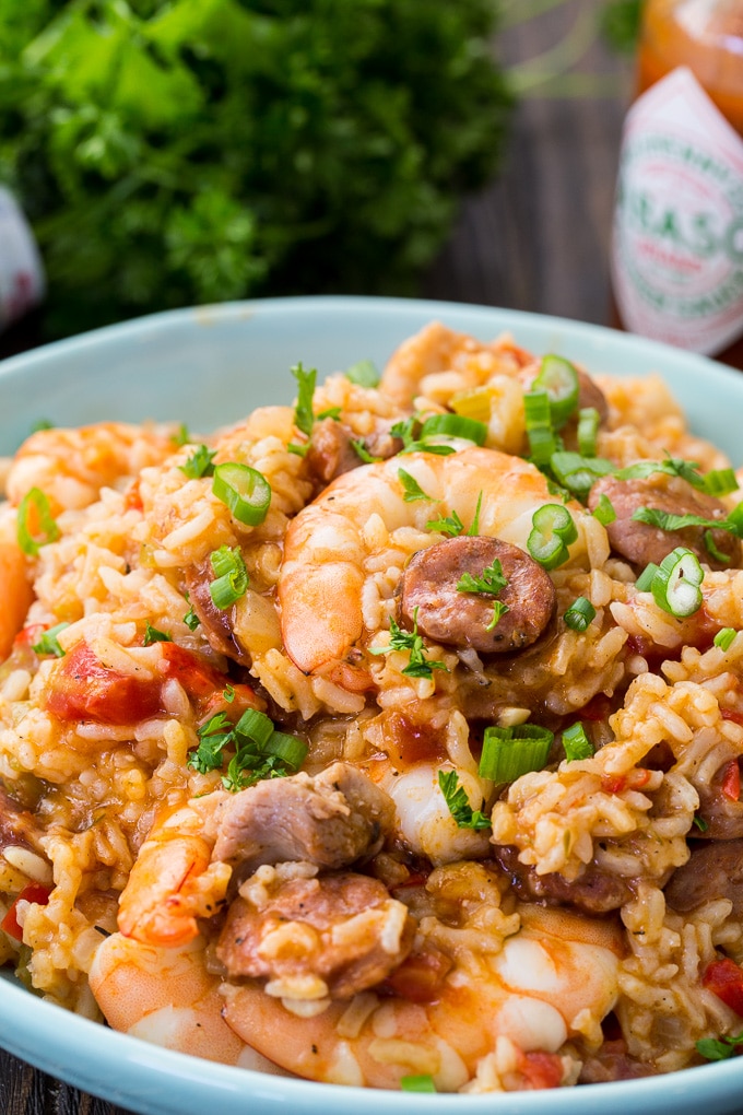 Instant Pot Jambalaya with chicken and shrimp