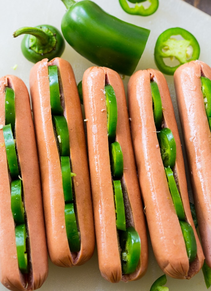 Jalapeno Stuffed Hot Dogs