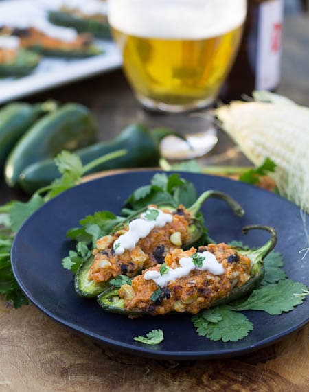 Black Bean and Corn Stuffed Jalapenos