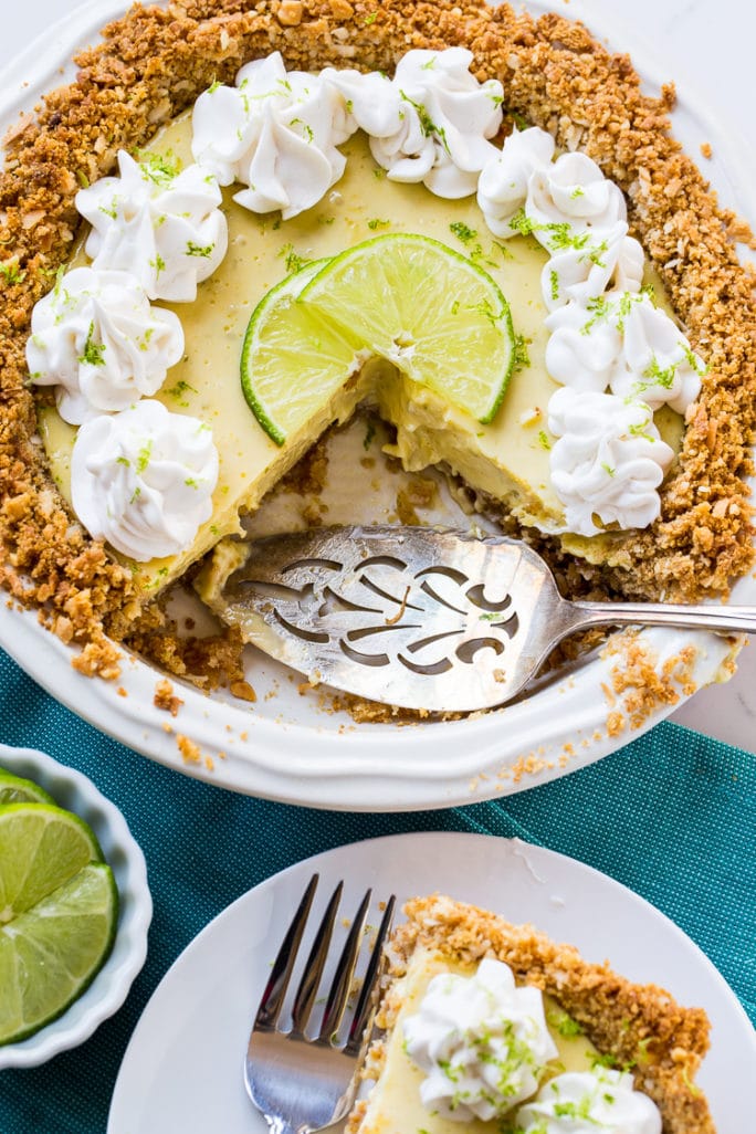 Lime Pie with Coconut Macadamia Crust