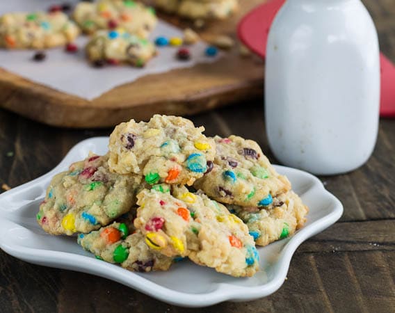 M&M, Coconut, and Macadamia Cookies