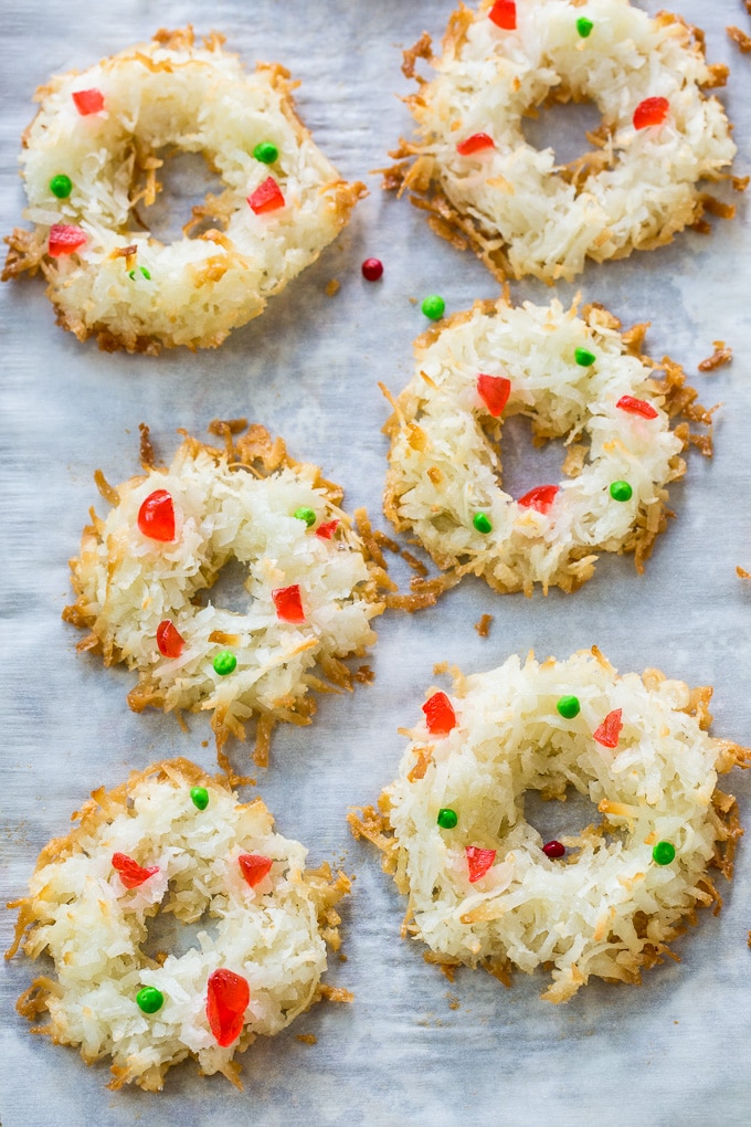 Macaroon Wreaths- gluten-free!
