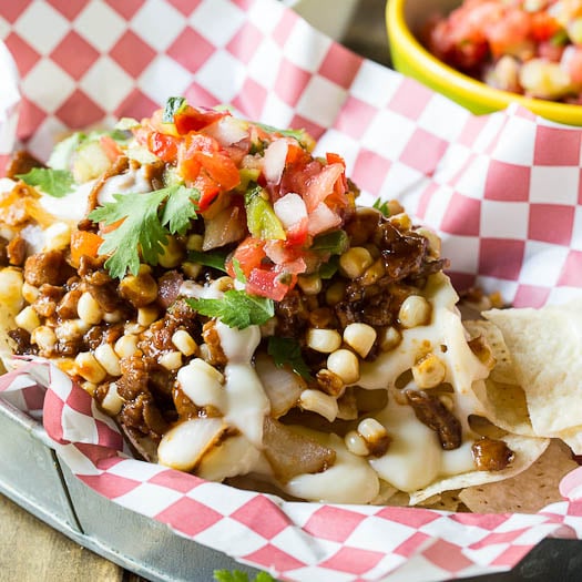 Vegetarian BBQ Nachos