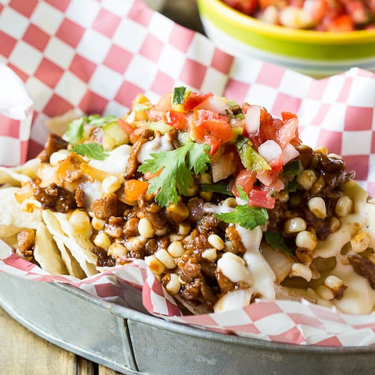 Vegetarian BBQ Nachos