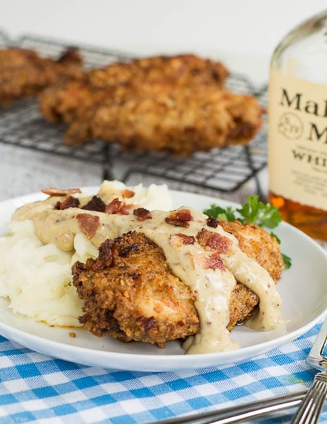 Pecan Chicken in Bourbon Maple Cream Sauce