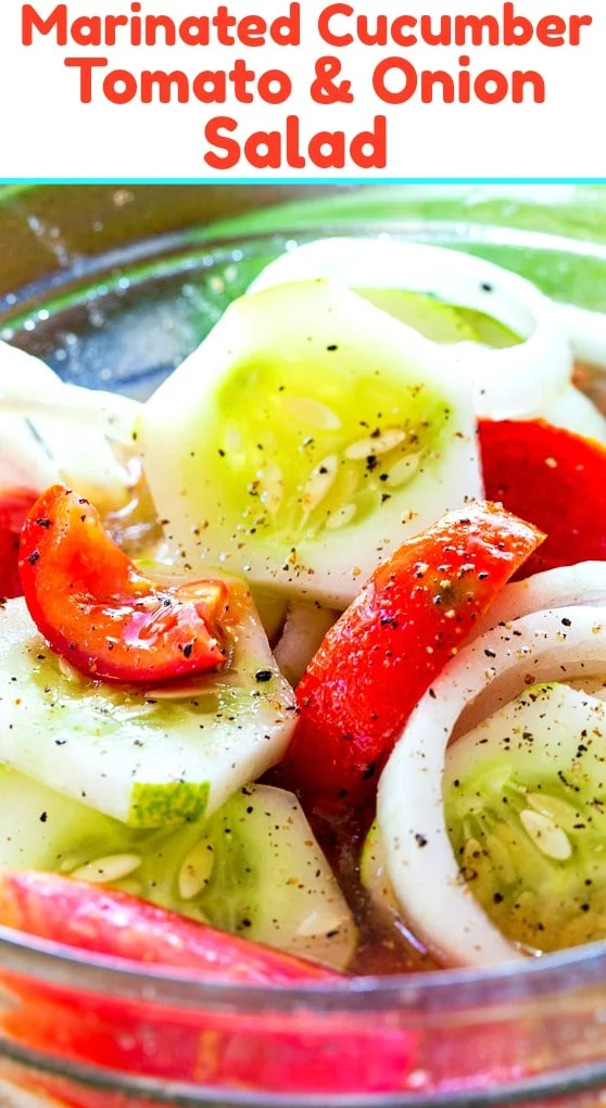 Marinated Cucumbers, Tomatoes, and Onions