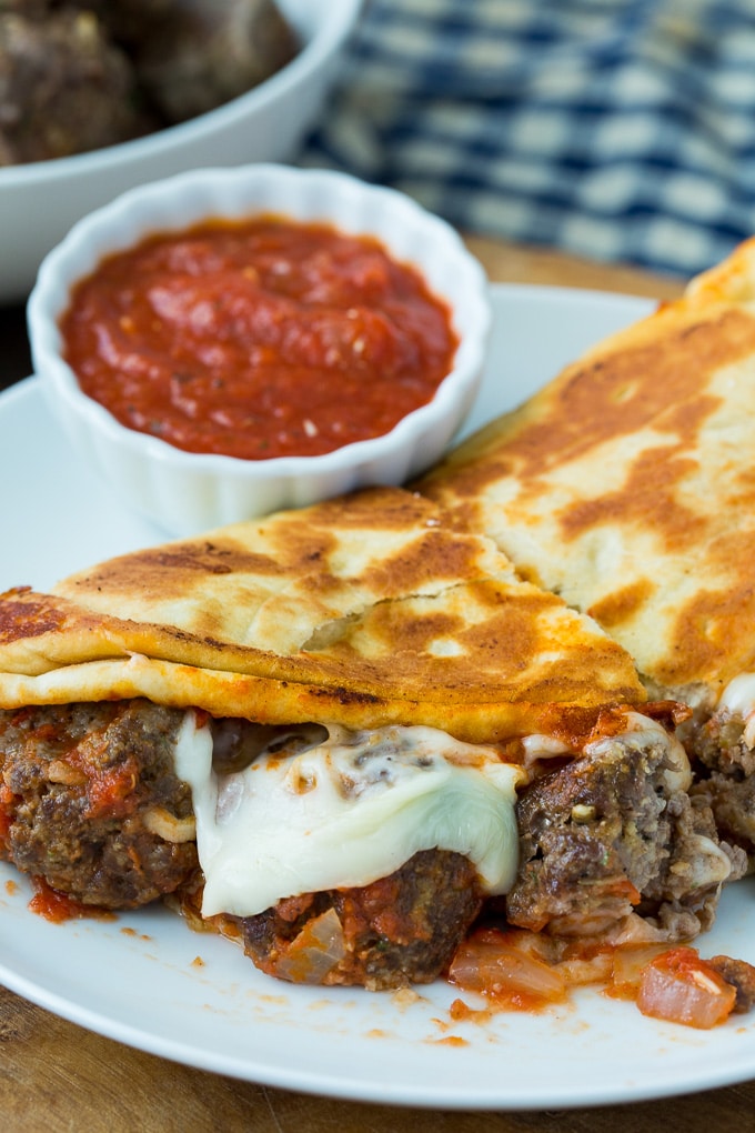 Meatball and Mozzarella Panini