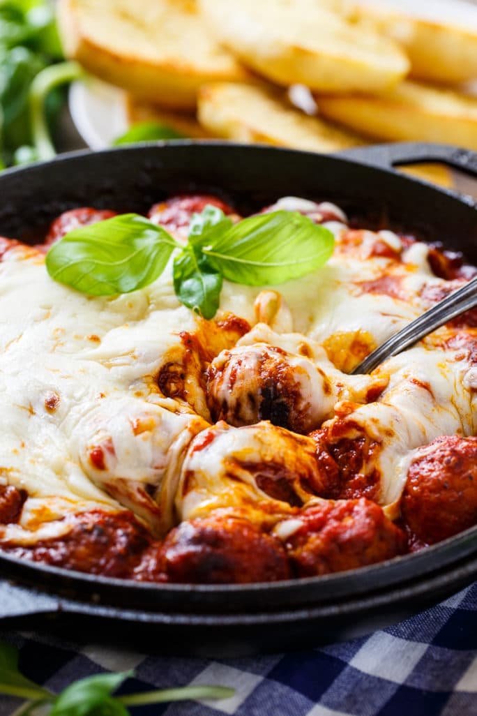 Cheesy Meatball Skillet